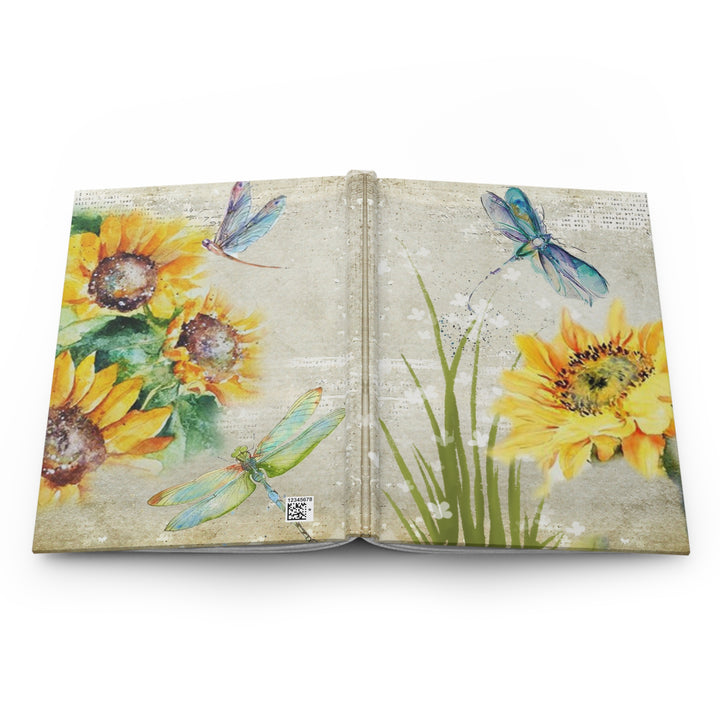 Romantic Summer Sunflower Hardcover Journal