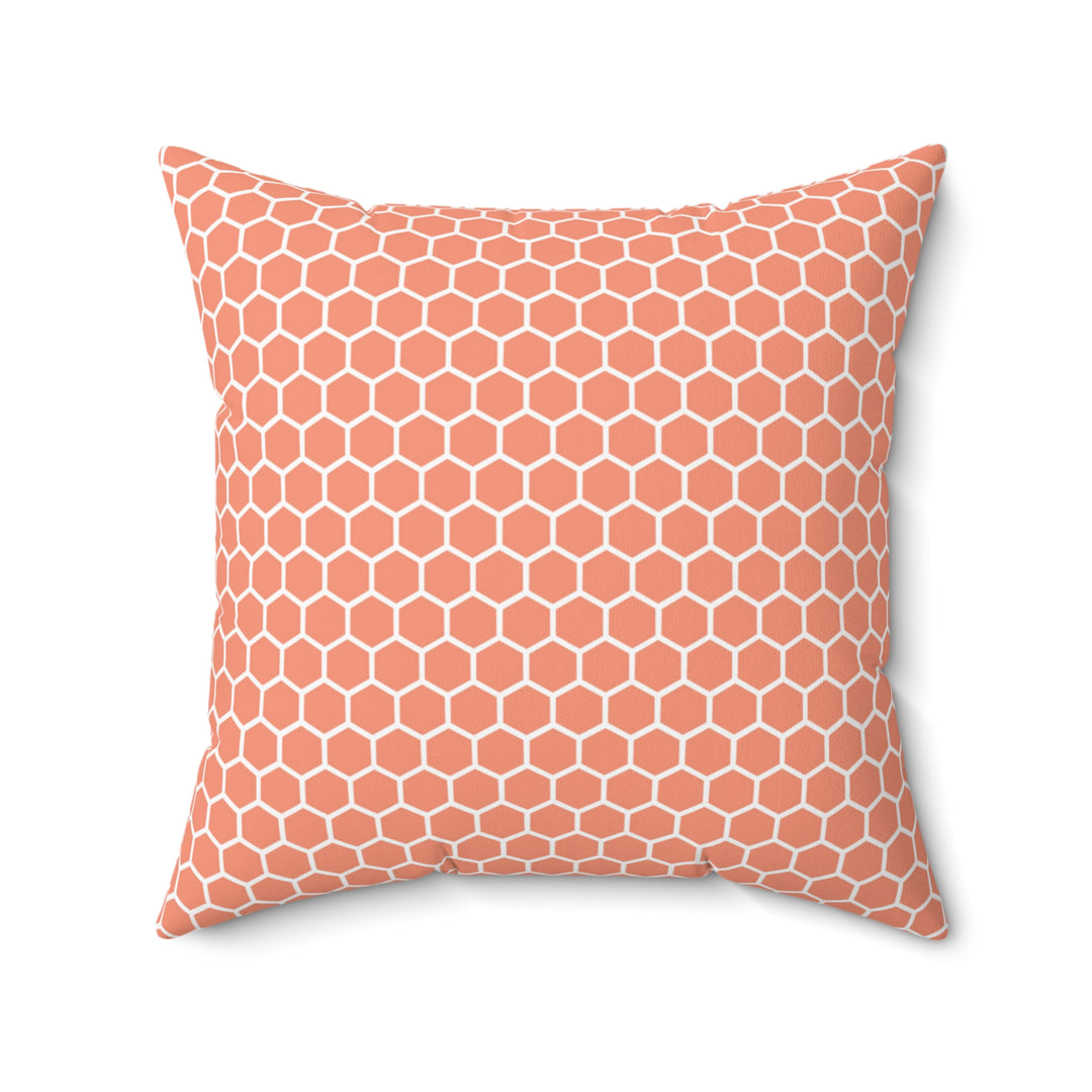 Honeycomb Reversible Coordinating Throw Pillow Orange/Brown
