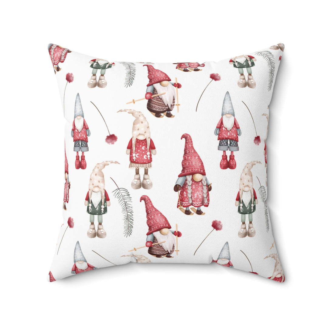 Gnomes Pattern Winter Decorative Throw Pillow