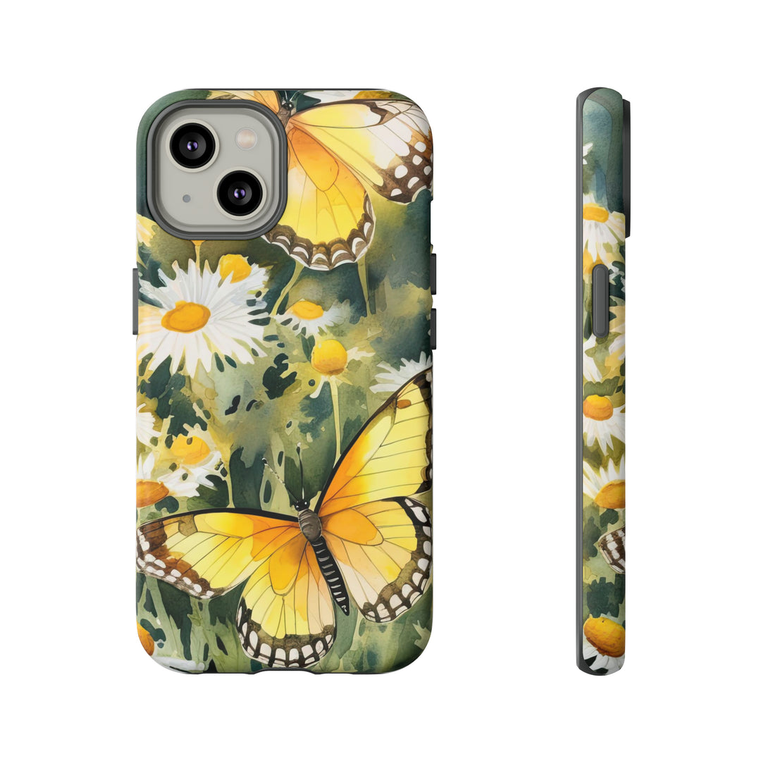 Yellow Butterflies Floral Phone Case