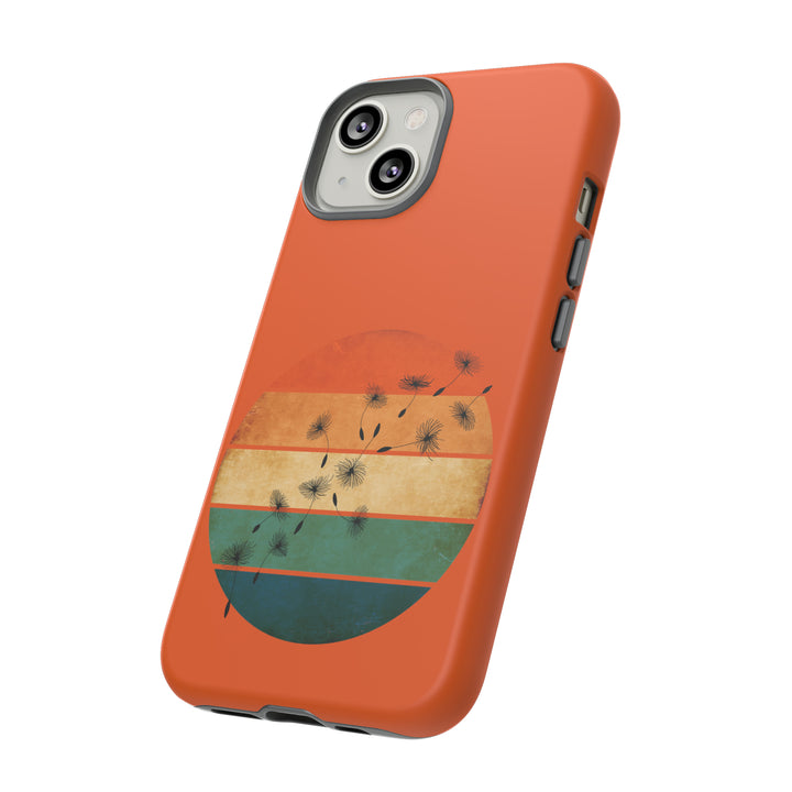 Bright Retro Sunset Dandelions Phone Case