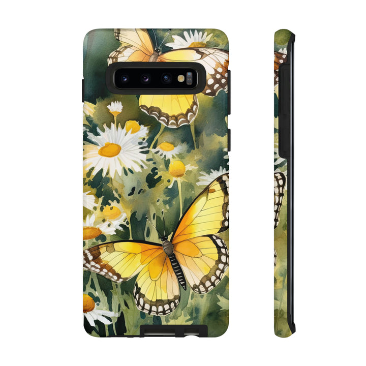 Yellow Butterflies Floral Phone Case
