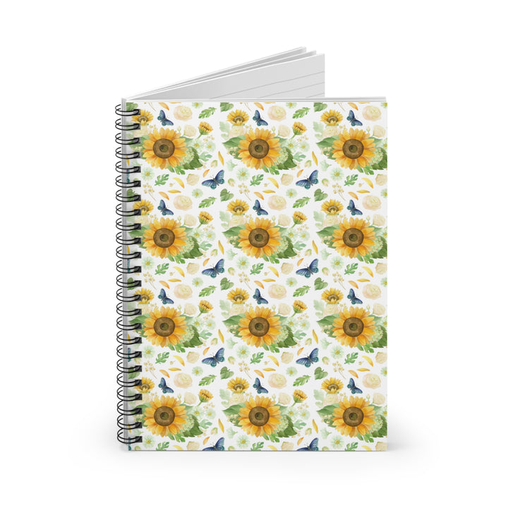 Butterflies in the Sunflower Garden Spiral Notebook