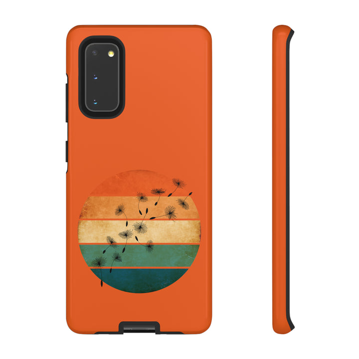 Bright Retro Sunset Dandelions Phone Case