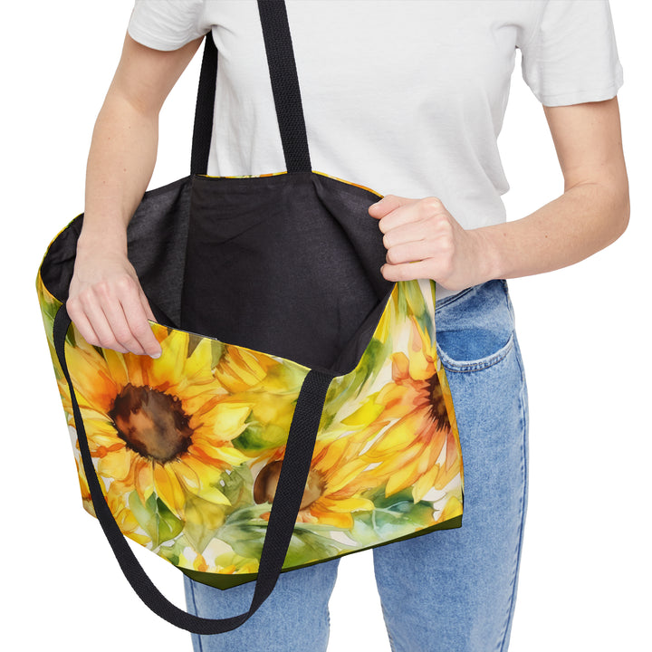 Watercolor Print Field of Sunflowers Everything Bag