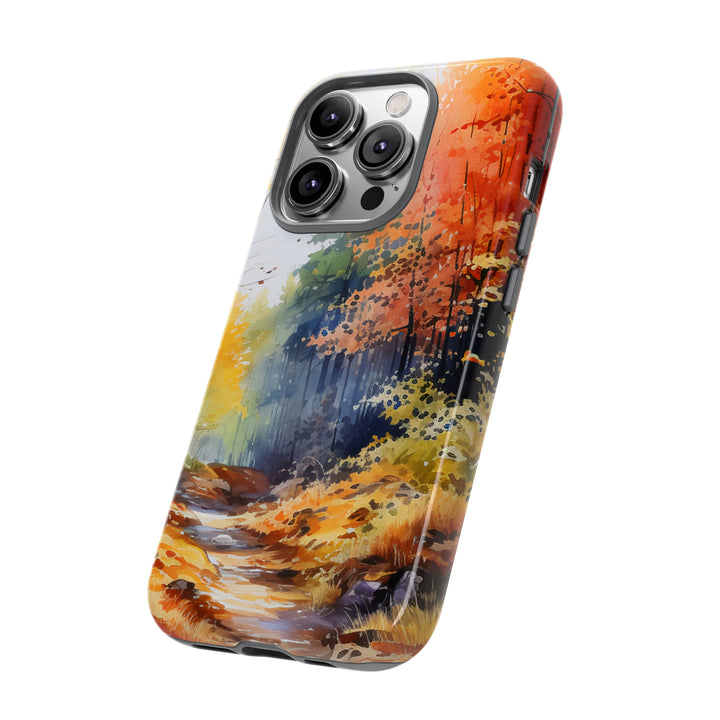Autumn Forest Watercolor Artwork - Fall Phone Case