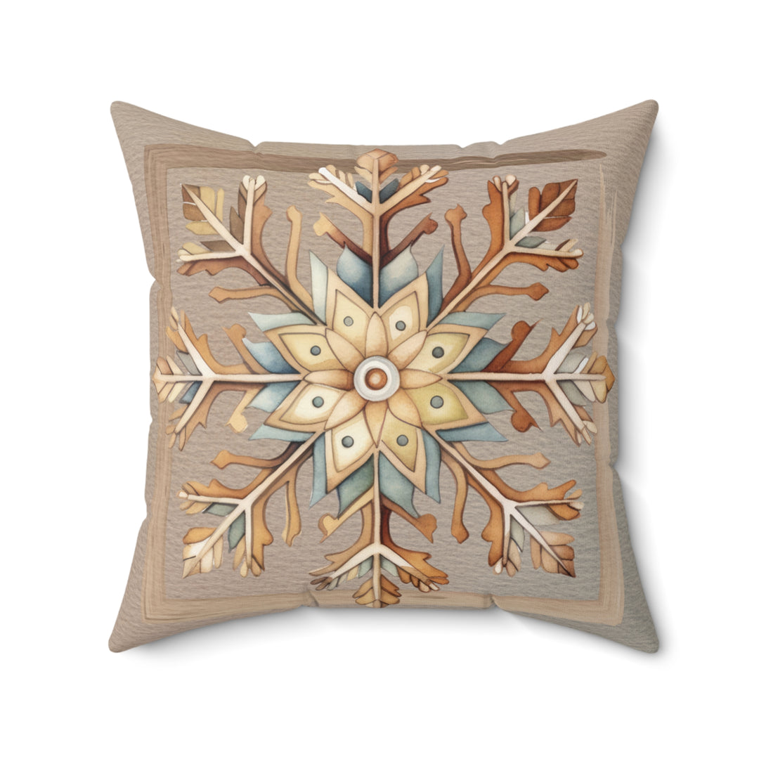 Soft Snowflake Winter Decorative Throw Pillow