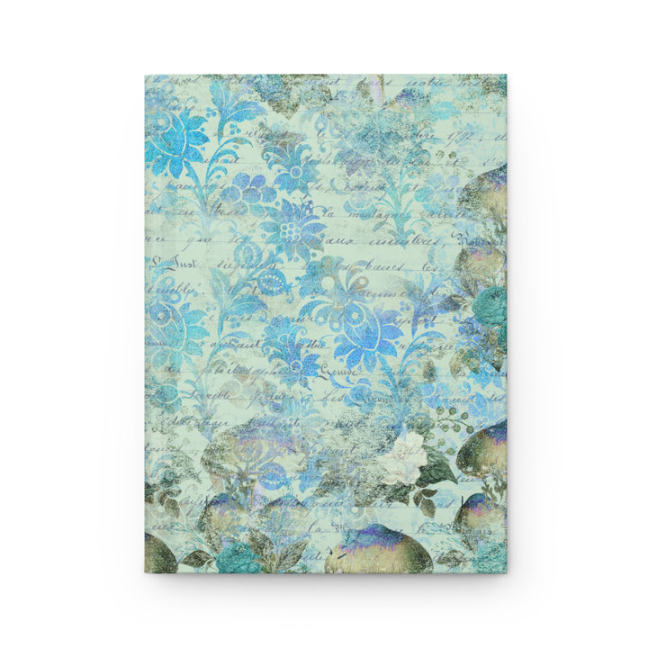 Ethereal Blue Mushroom Collage Hardcover Journal