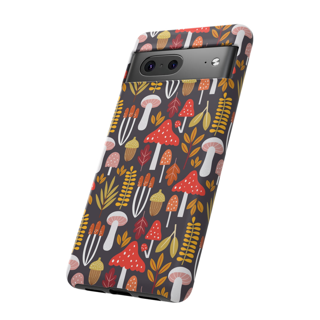 Whimsical Forest Mushrooms and Acorns Phone Case