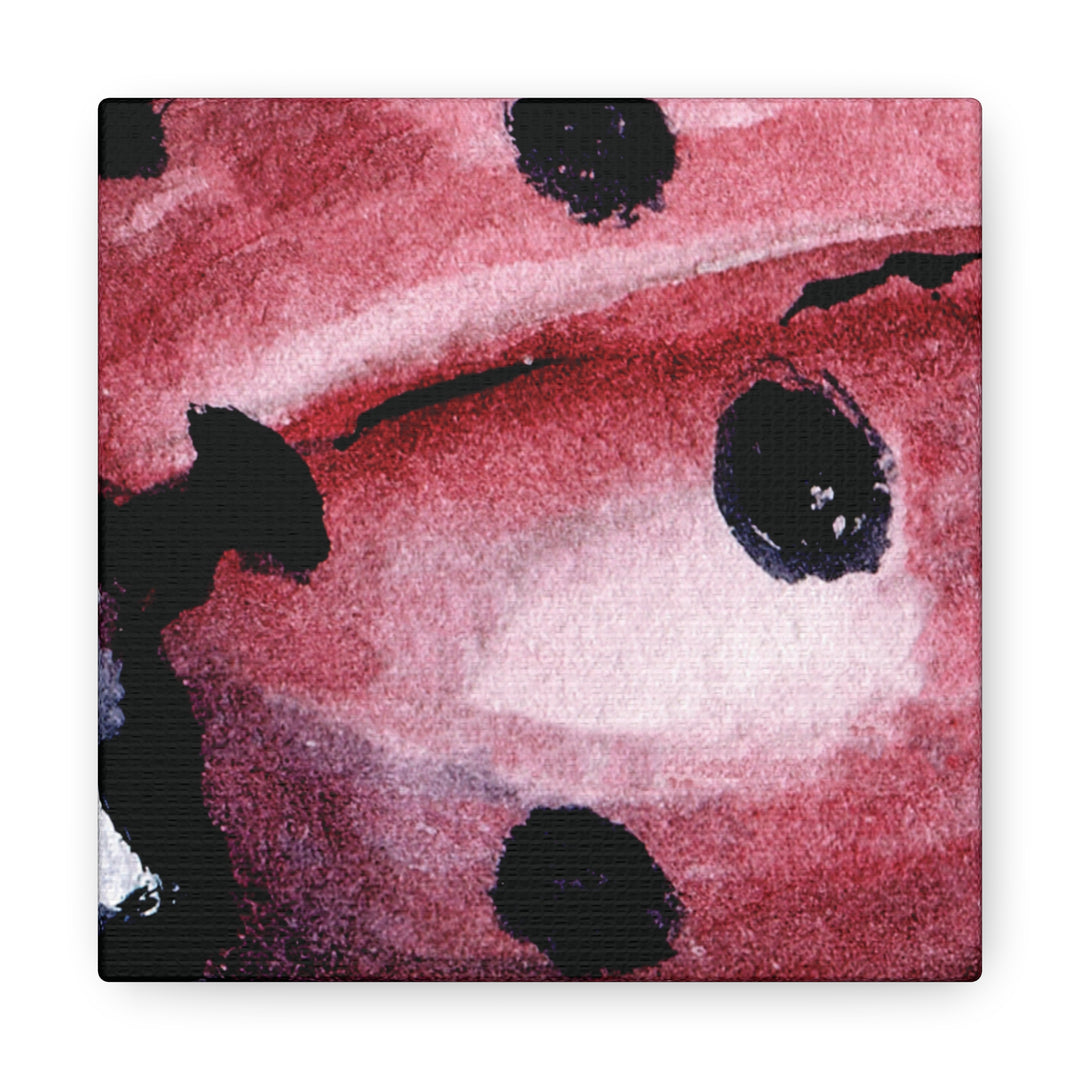 Passing Ladybug Canvas Artwork | Mini Color Peek Series