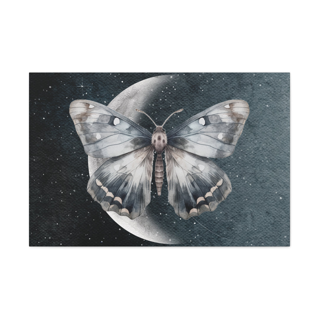 Shadow of the Crescent Moon Moth | Canvas Wall Art