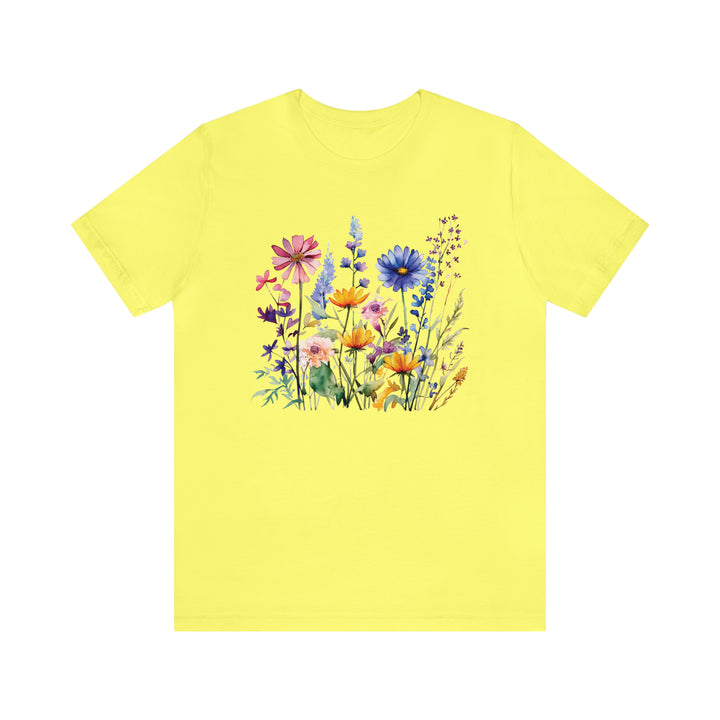 Watercolor Wildflower Print Graphic Tshirt