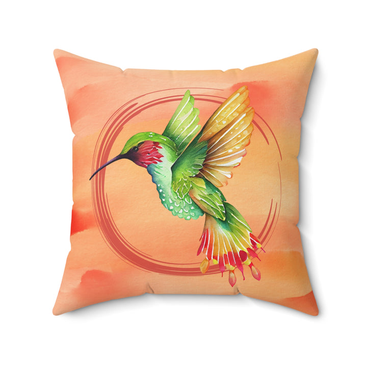 Wild Hummingbird of Passion Decorative Throw Pillow