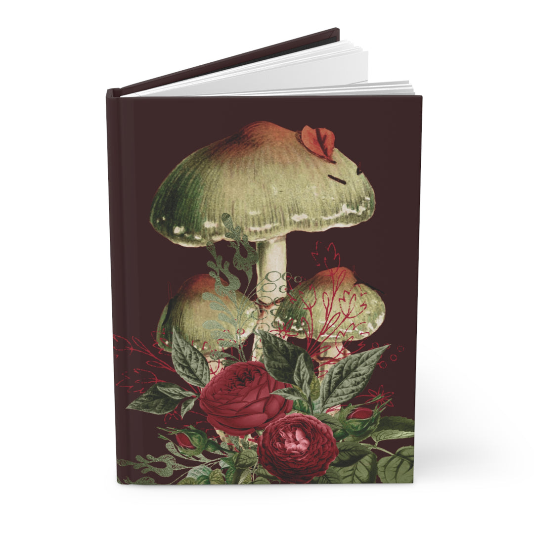 Earthy Romance Journal with Dramatic Mushroom Illustration