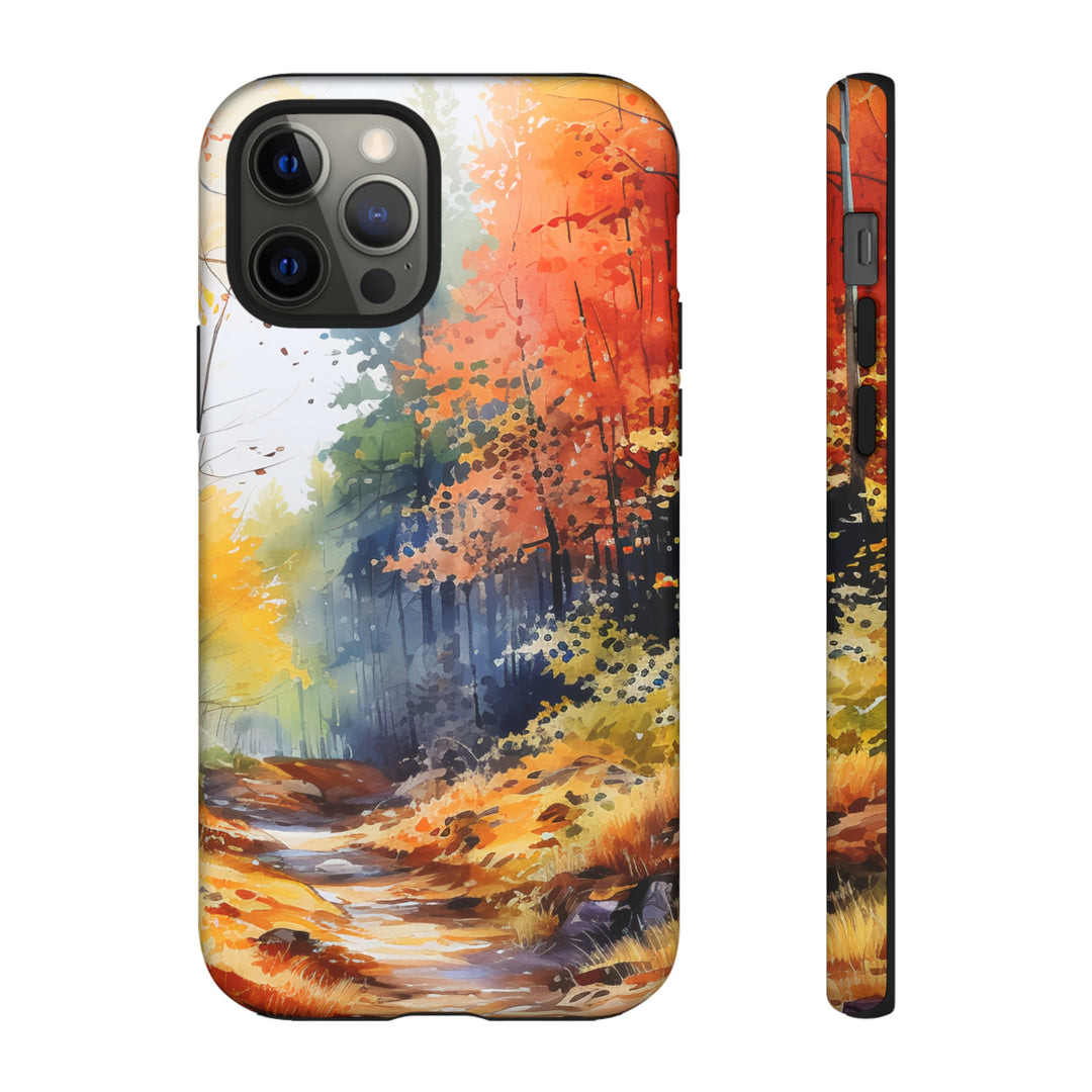 Autumn Forest Watercolor Artwork - Fall Phone Case
