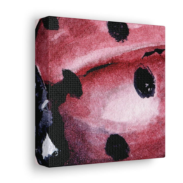 Passing Ladybug Canvas Artwork | Mini Color Peek Series