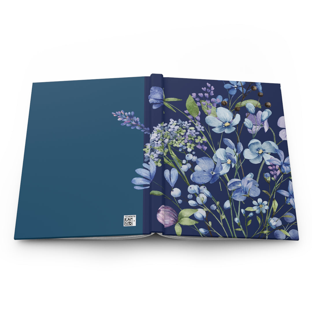 Burst of Blue Bouquet Hardcover Journal