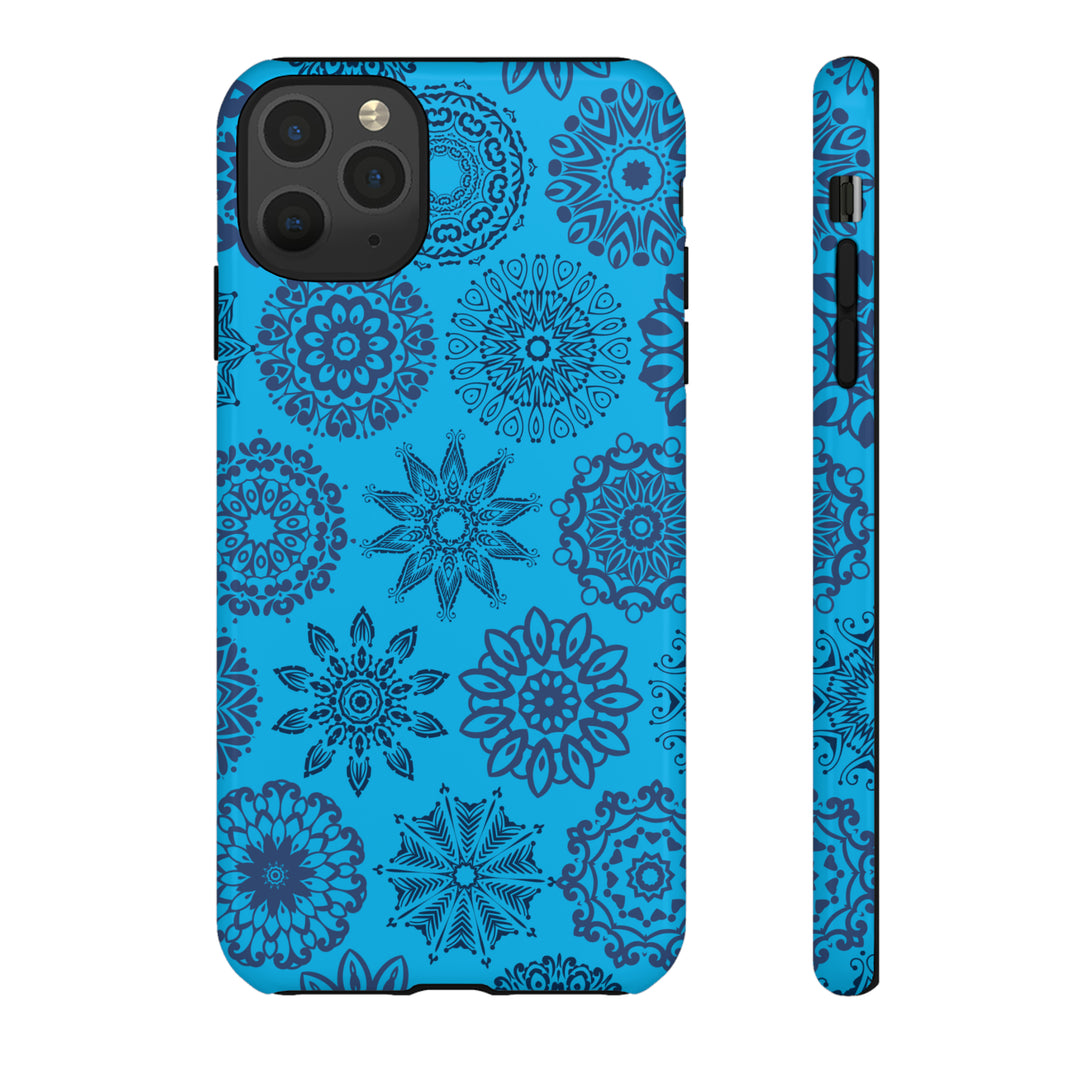 Blue Abstract Patterned Phone Case