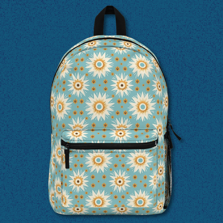 Boho Breeze Retro Sunburst | Lightweight Printed Backpack