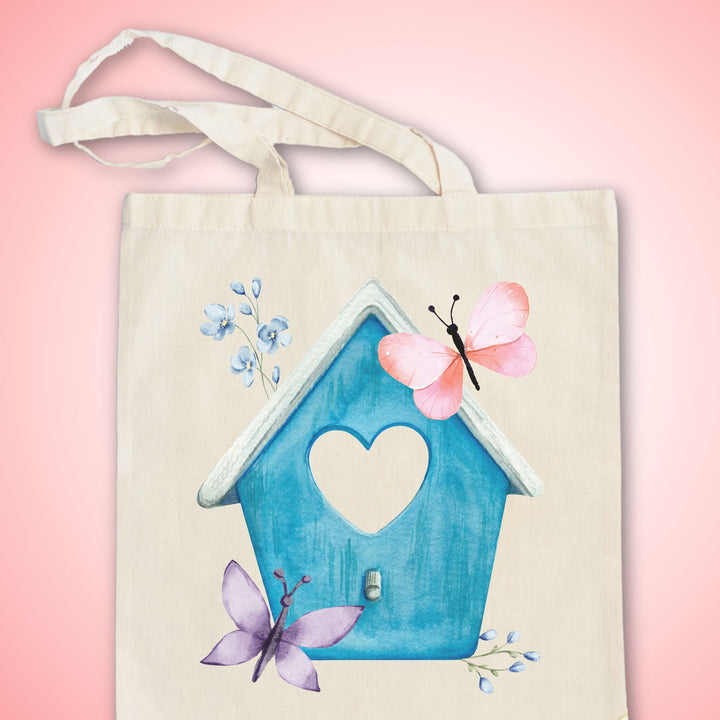 Butterflies in the Birdhouse | Canvas Tote Bag