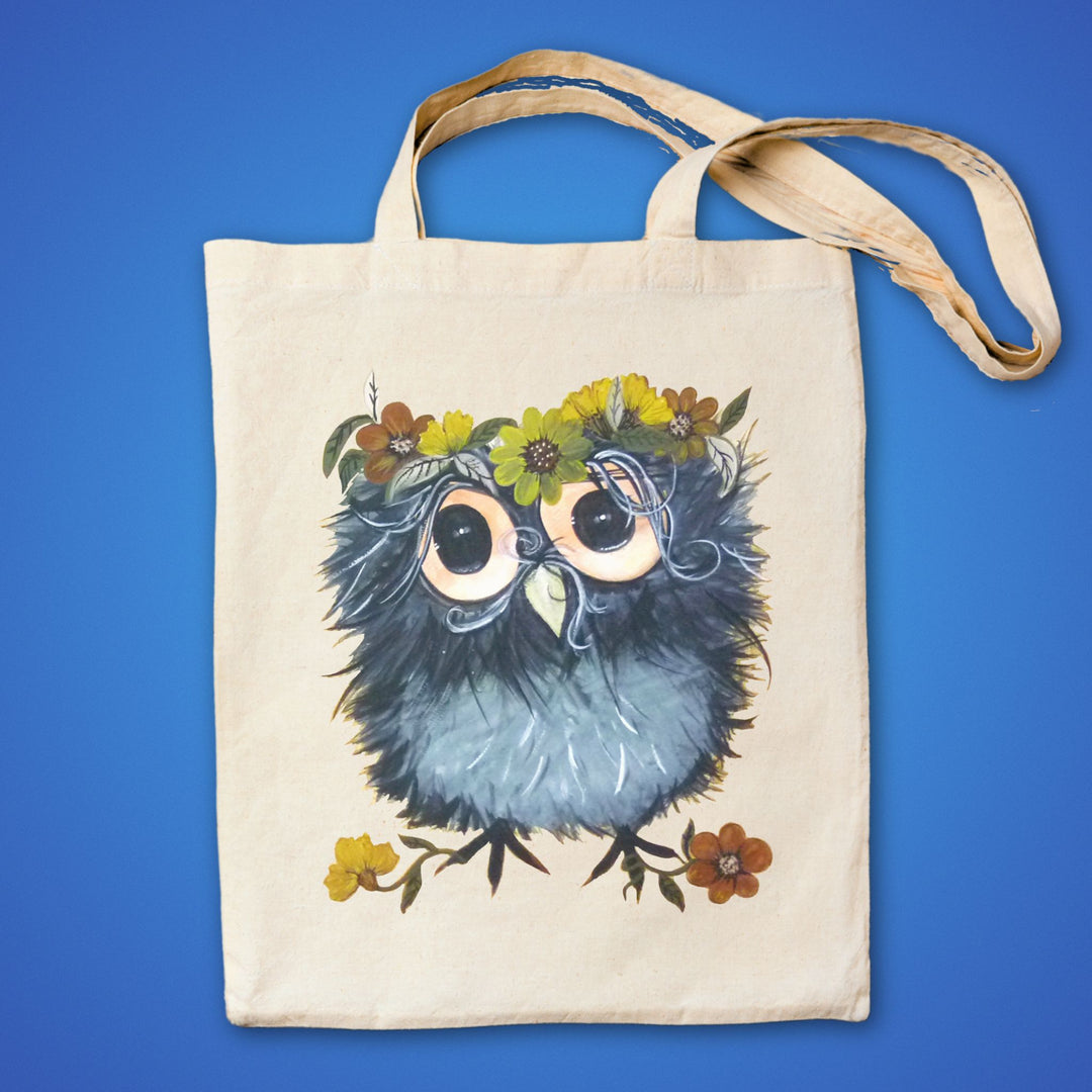 Frazzled Owl | Reusable Canvas Tote Bag 100% Cotton
