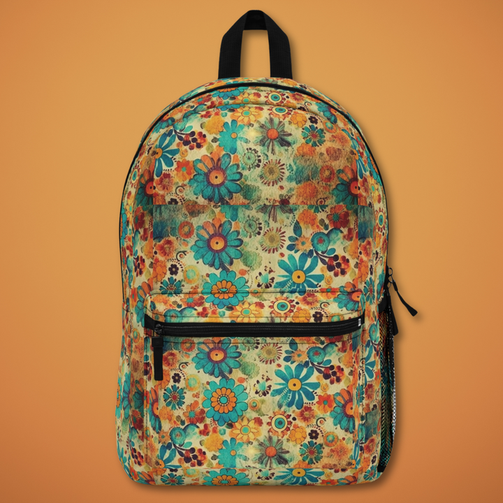 Gentle Grunge Garden | Floral Patterned Printed Backpack