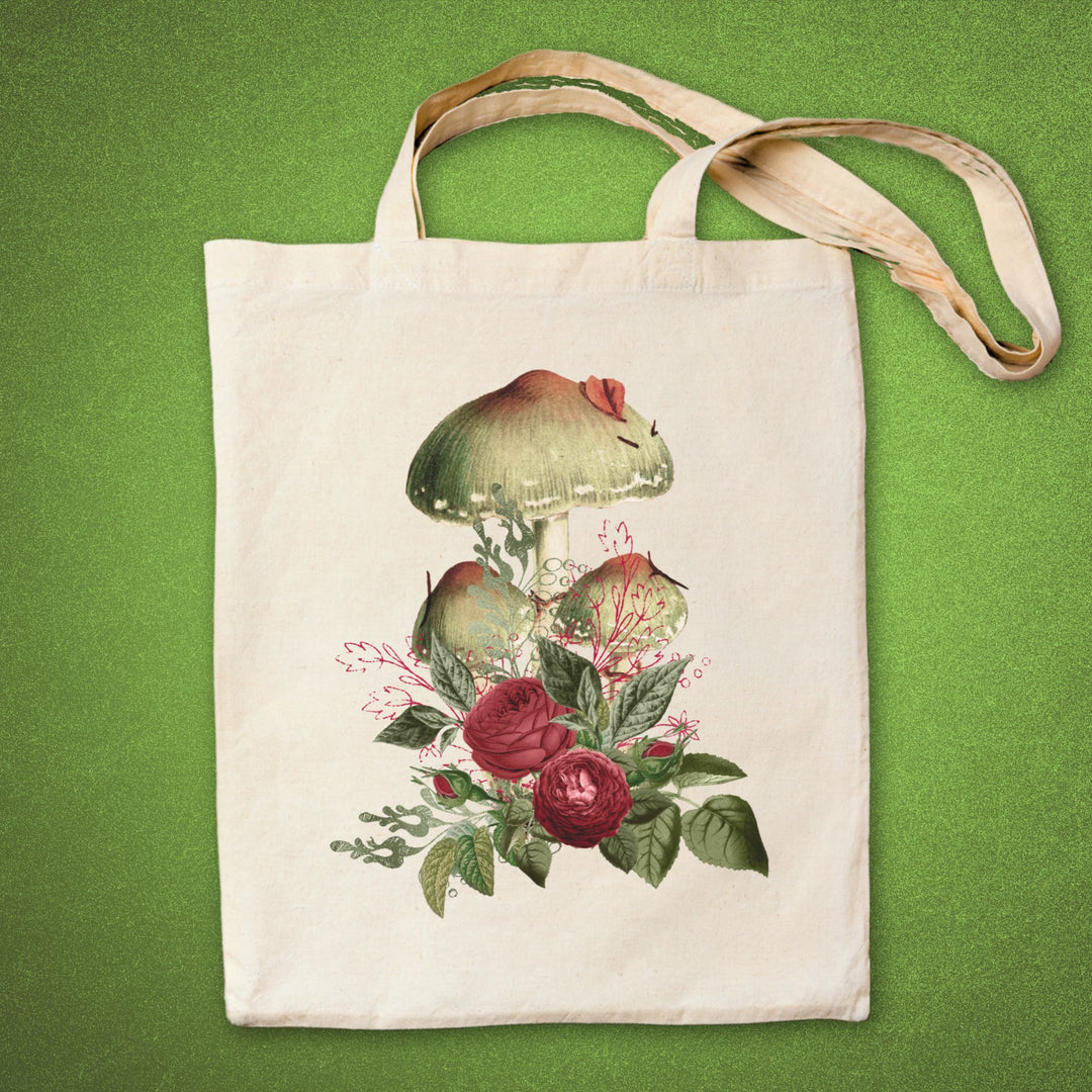 Hints of Romance Mushroom | Canvas Tote Bag