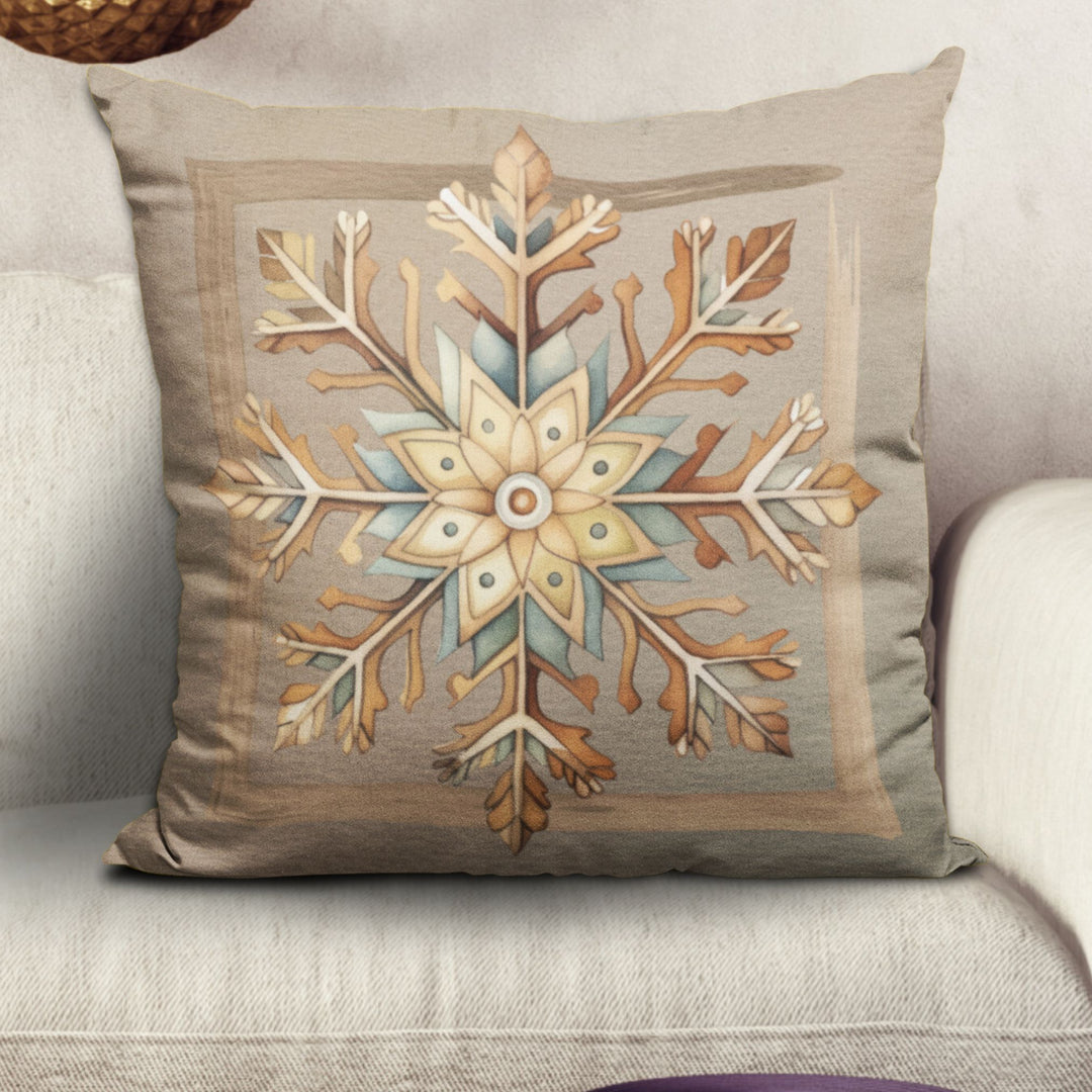 Soft Snowflake Winter Decorative Throw Pillow