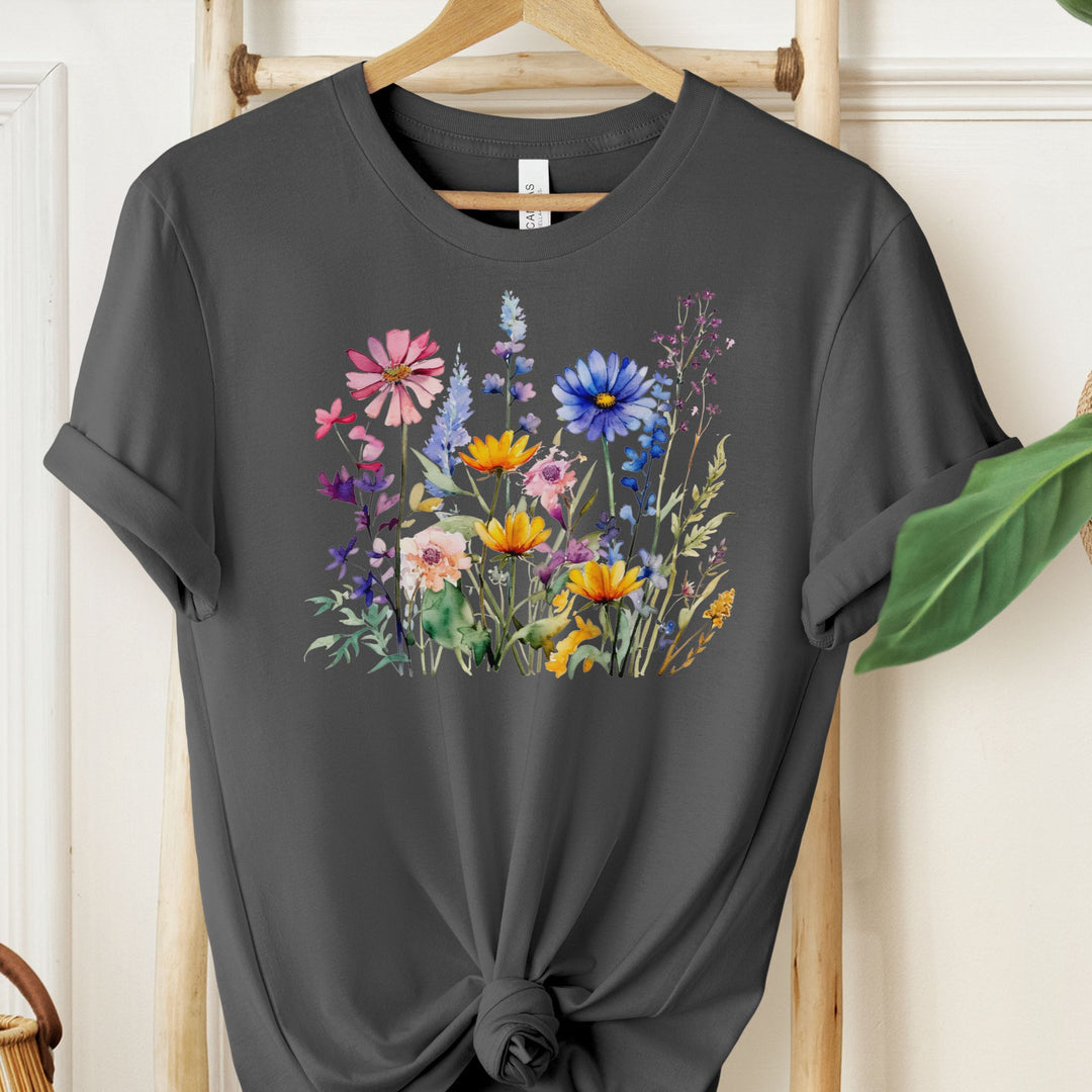 Watercolor Wildflower Print Graphic Tshirt