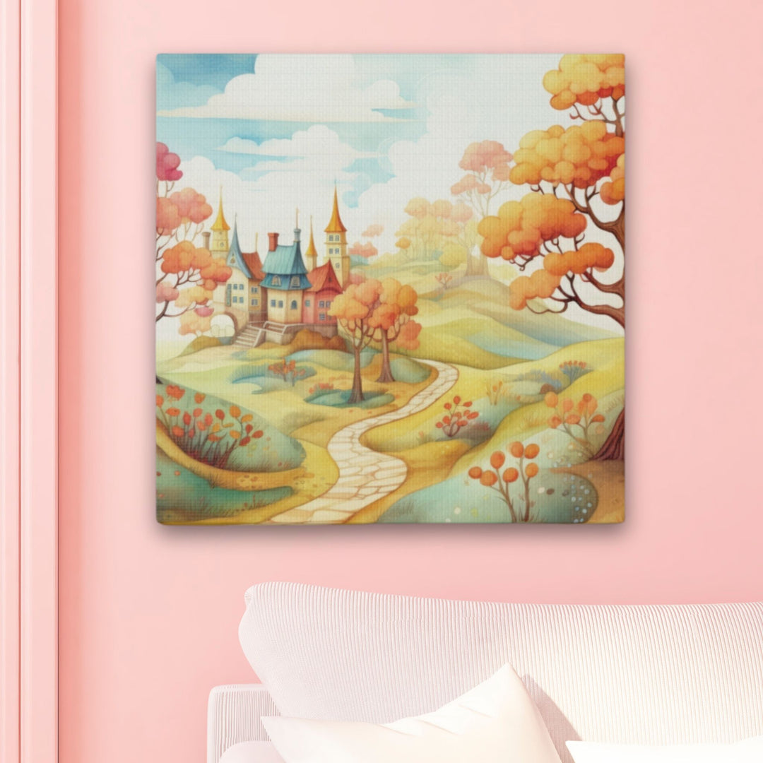 Fairytale Landscape Whimsical Canvas Wall Art