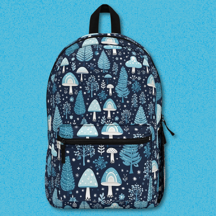 Woodland Midnight Mushrooms | Lightweight Printed Backpack