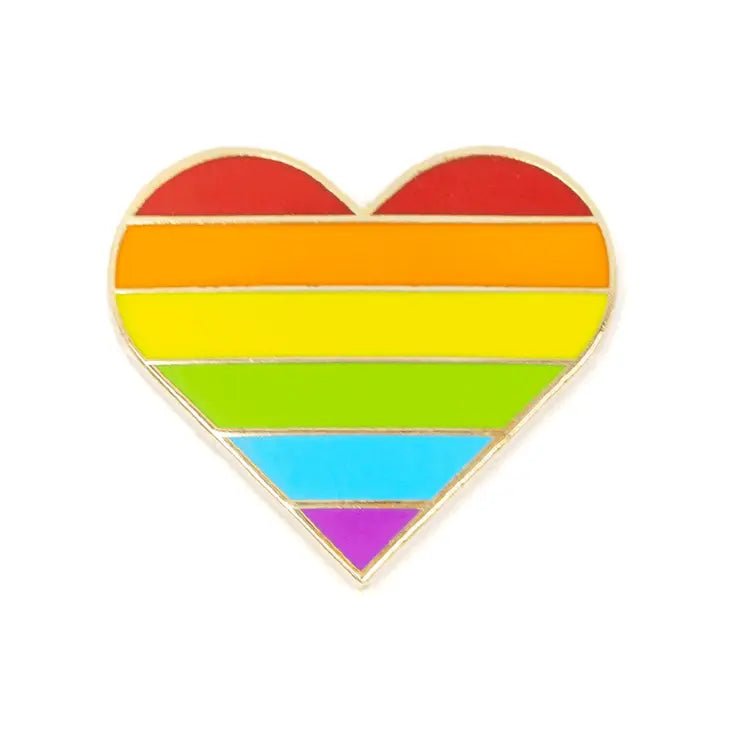 Rainbow Pride Heart Enamel Pin Idylissa