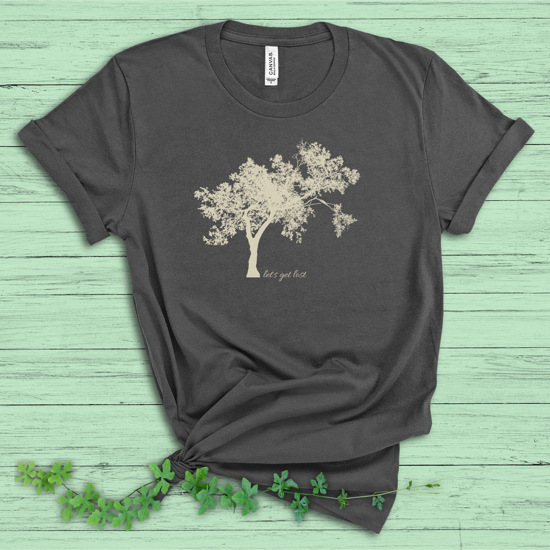Let's Get Lost Tree Graphic Tshirt Idylissa