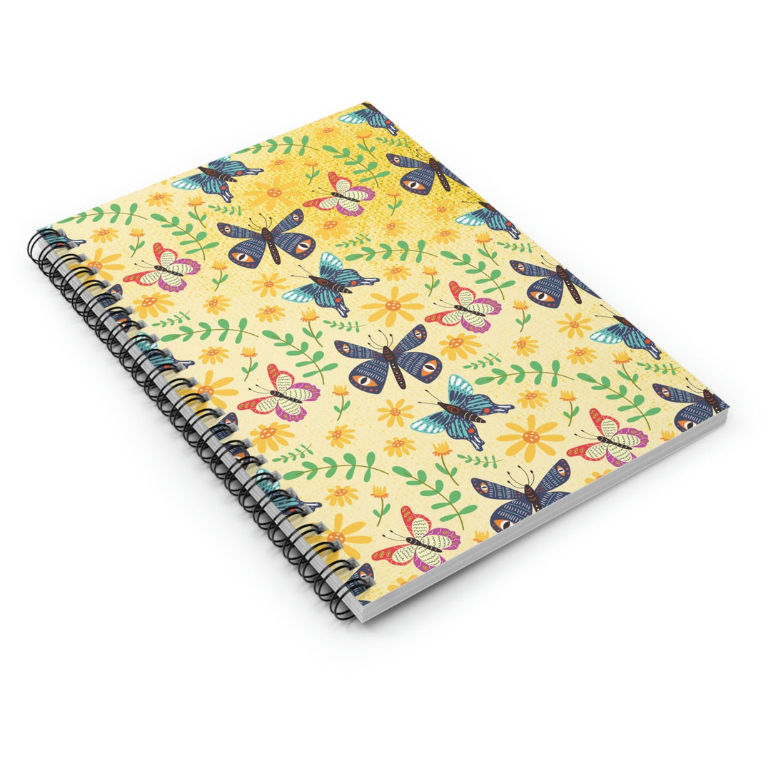 Radiant Butterfly Garden Dance - 8"x6" Spiral Notebook Idylissa