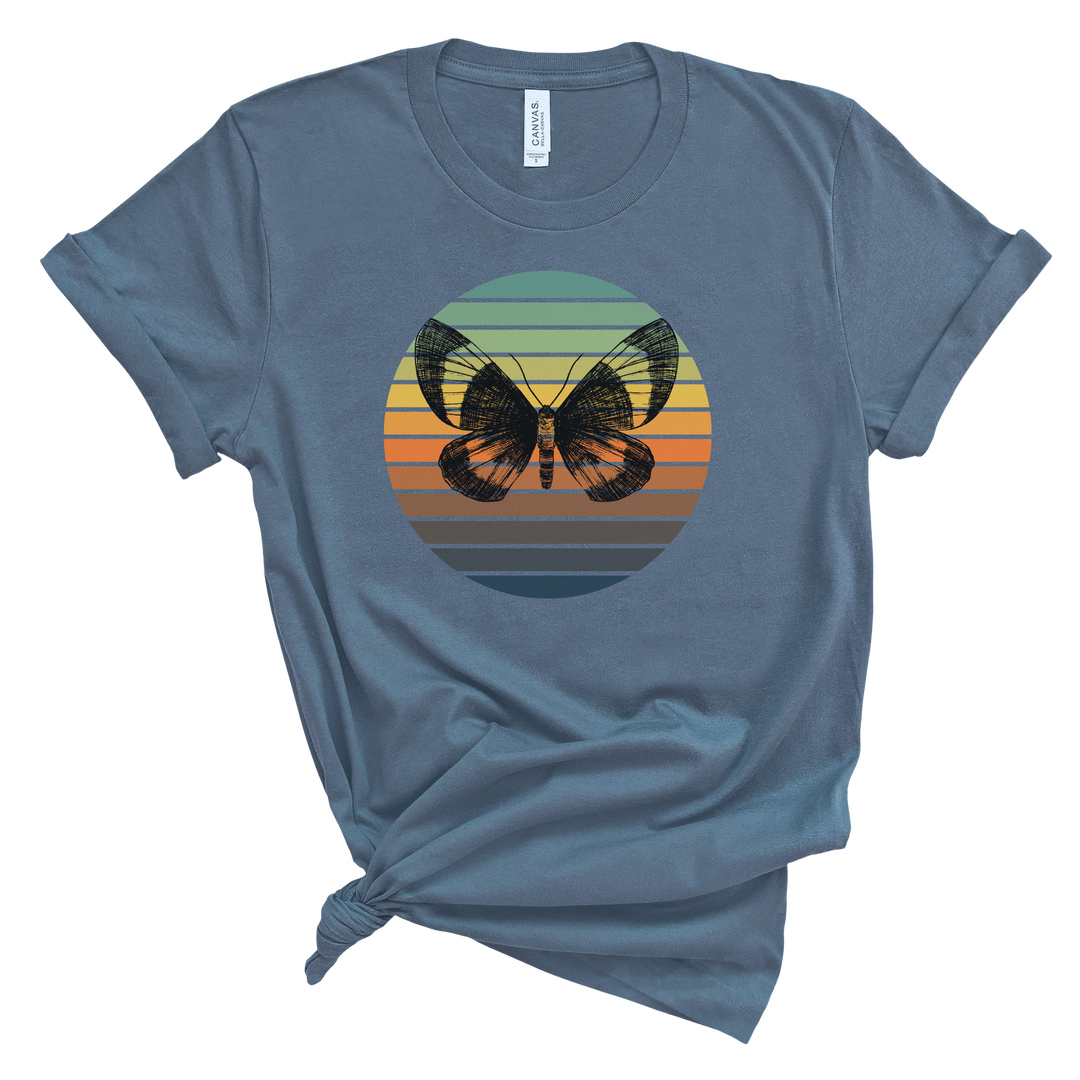 Butterfly Sunrise Graphic Tshirt Idylissa