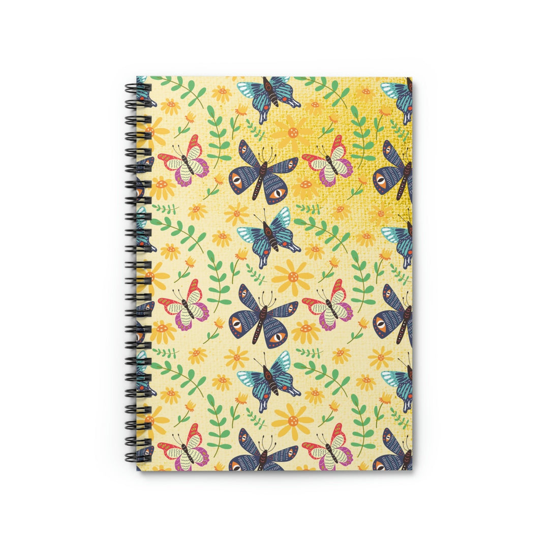 Radiant Butterfly Garden Dance - 8"x6" Spiral Notebook Idylissa