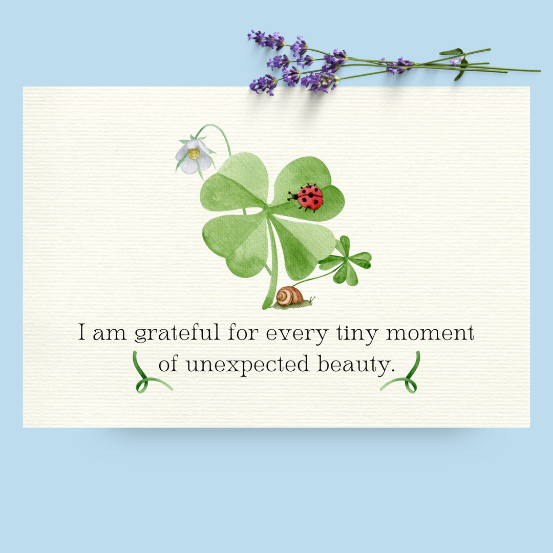 Grateful For Every Tiny Moment Affirmation Card Idylissa