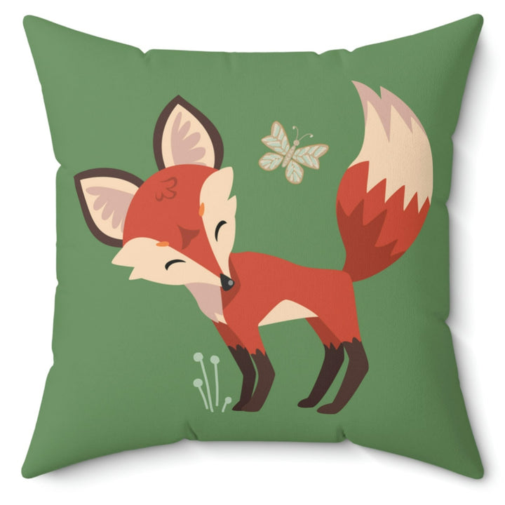 Bashful Forest Fox - Coordinating Reversible Pillow Idylissa