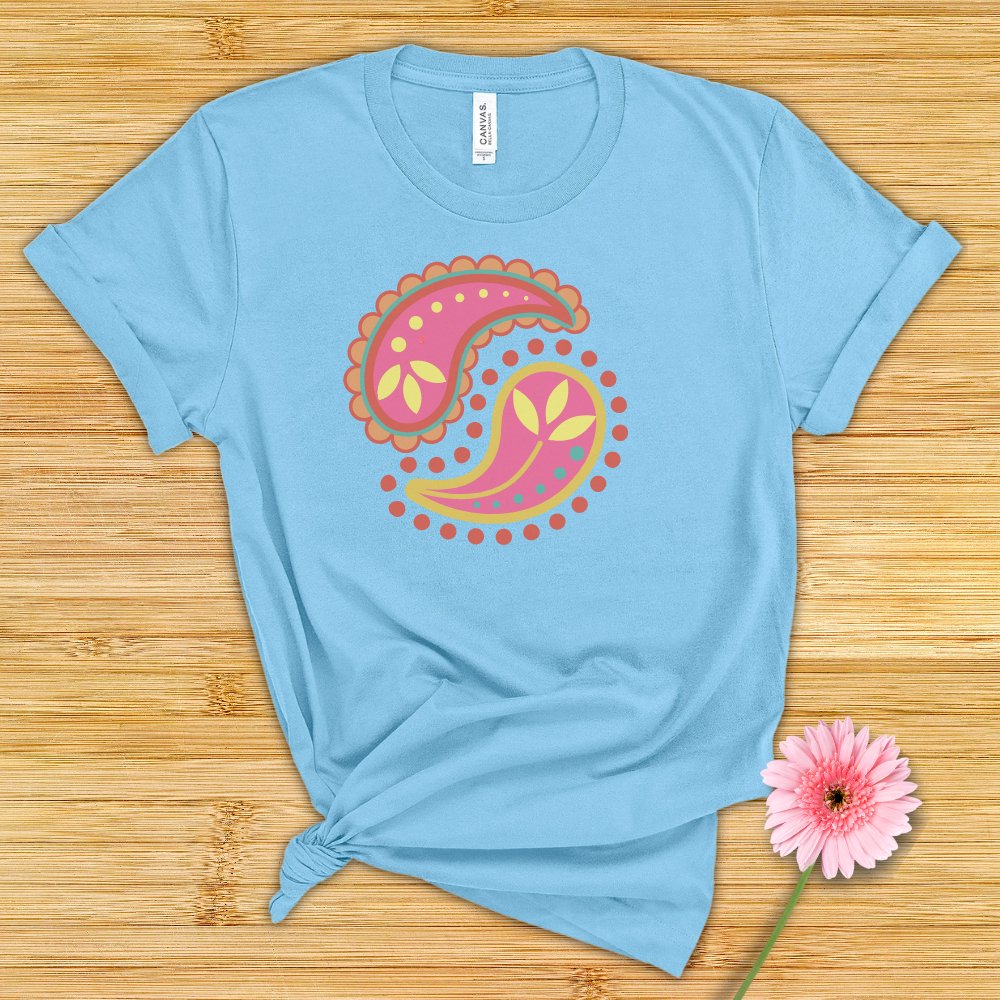 Abstract Petal Swirls Graphic Tshirt Idylissa
