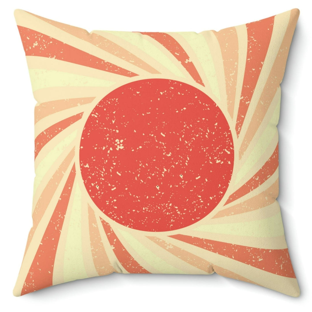 Abstract Sandy Sun Swirl Pillow Idylissa
