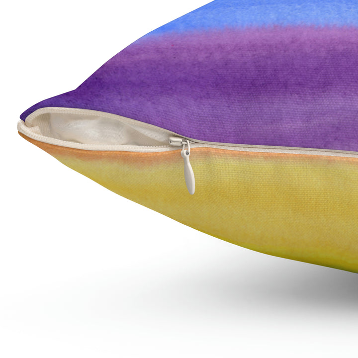 The Simplicity of Love - Rainbow Watercolor Throw Pillow Idylissa