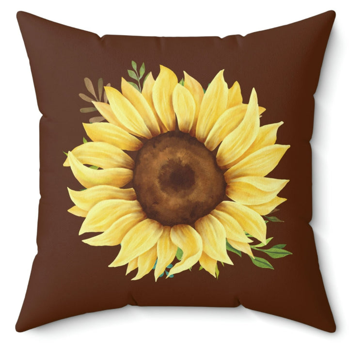 Bursting Sunflower Throw Pillow Idylissa