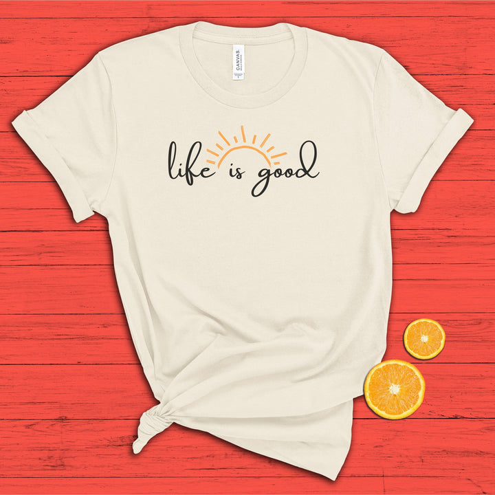 Life is Good Sunrise Graphic Tshirt Idylissa