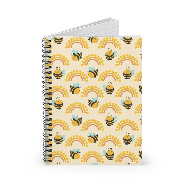 Happy Bees in the Sunshine - 8"x6" Spiral Notebook Idylissa