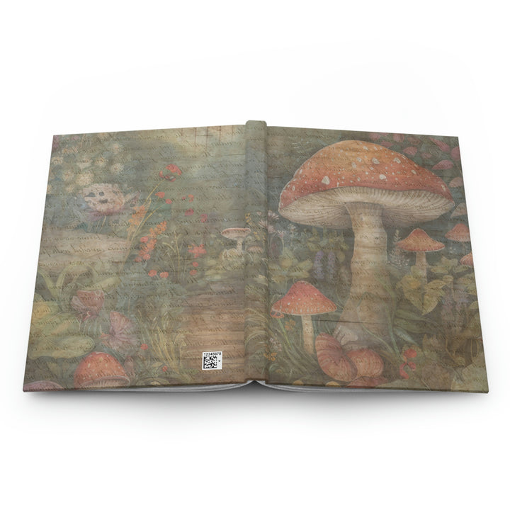 Faded Whispers Mushroom Garden - Hardcover Journal Idylissa