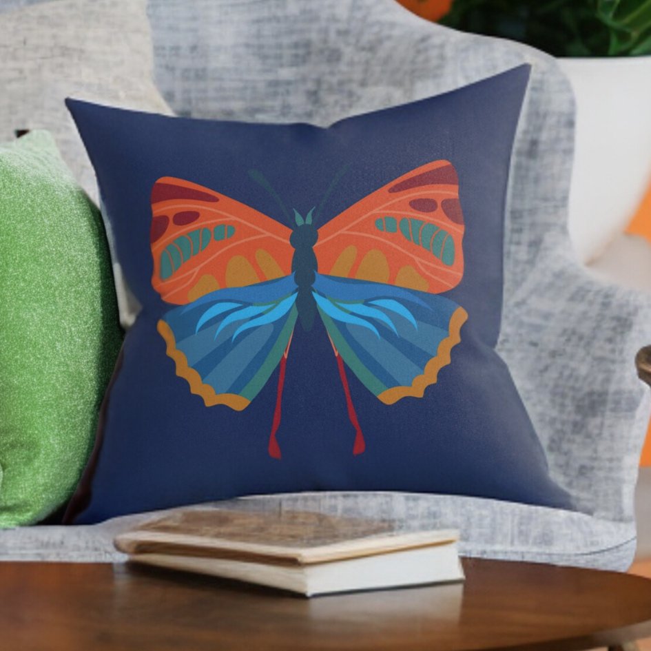 Butterfly Throw Pillow - Vibrant Beauty for Your Home