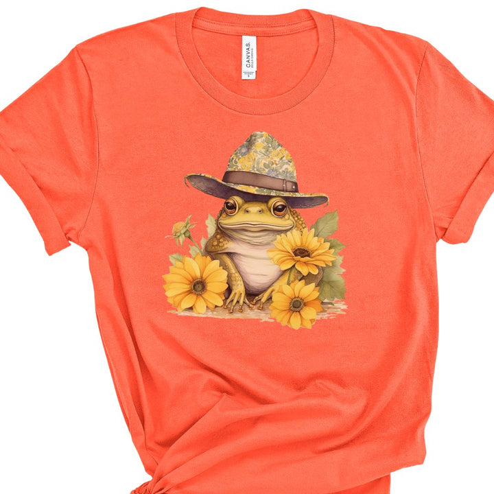 Frog Plopped in the Sunflowers Classic Tee - Choose Your Color