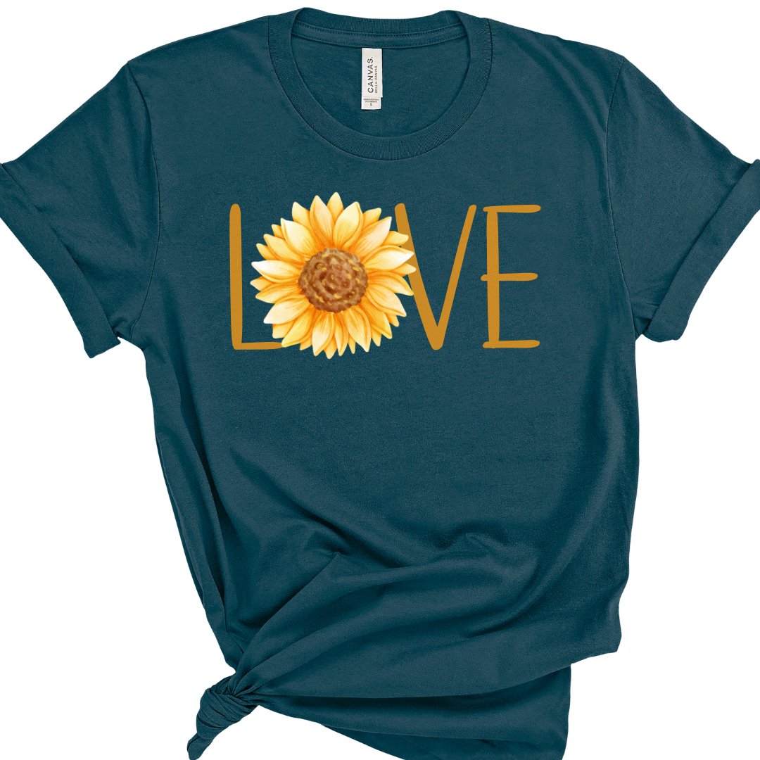 Nothing But LOVE Sunflower Classic Graphic Tee - Choose Your Color