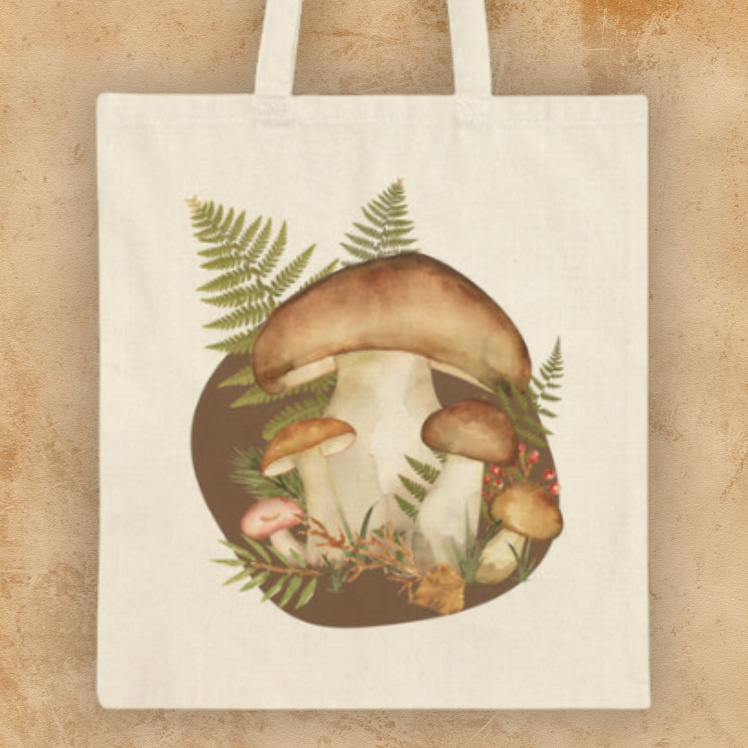 Wild Mushrooms Canvas Tote Bag