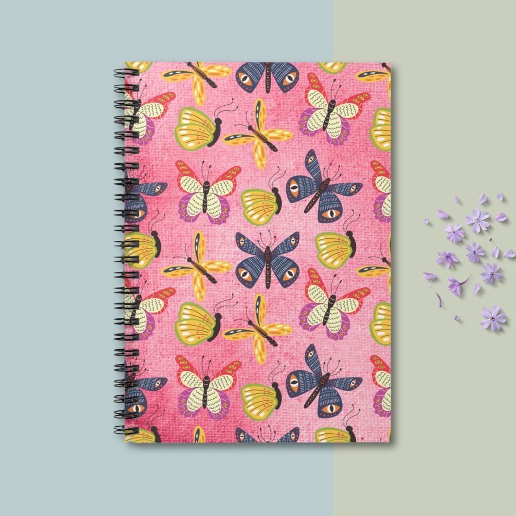 Butterfly Cotton Candy Daydream - 8"x6" Spiral Notebook Idylissa